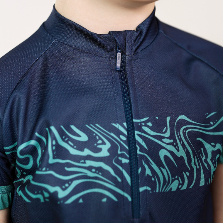 Koszulka kolarska Essence junior granatowa – dziecięca | Forza Sport