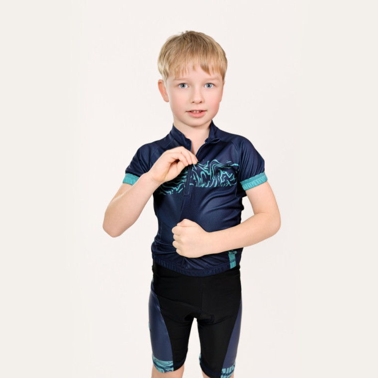 Koszulka kolarska Essence junior granatowa – dziecięca | Forza Sport
