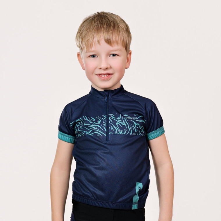 Koszulka kolarska Essence junior granatowa – dziecięca | Forza Sport
