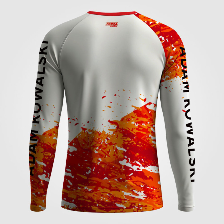 Koszulka sportowa z długim rękawem FORZA SPLASH FIRE – termoaktywna, SPF 50+, wędkarska