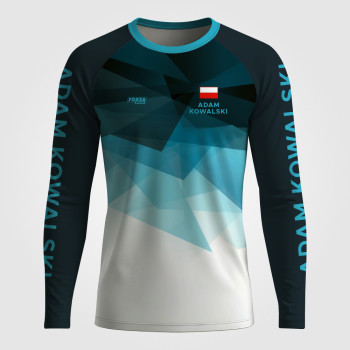 Koszulka sportowa z długim rękawem FORZA SPLASH ICE – oddychająca, SPF 50+, personalizowana