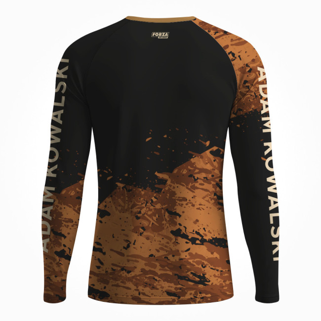 Koszulka sportowa FORZA SPLASH EARTH – outdoor, wędkarska, SPF 50+, personalizowana