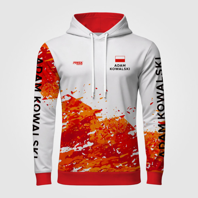 Bluza wędkarska FORZA FIRE z kapturem – personalizowana bluza sportowa