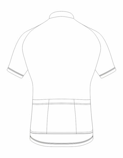 schemat tyłu koszulki rowerowej