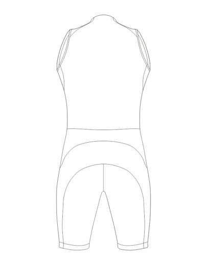 schemat tyłu stroju triathlonowego