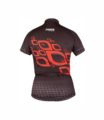 Koszulka rowerowa damska Coolmax czarno-czerwona